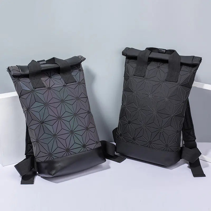 Diamond Pattern Multi-Use Backpack