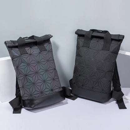 Diamond Pattern Multi-Use Backpack