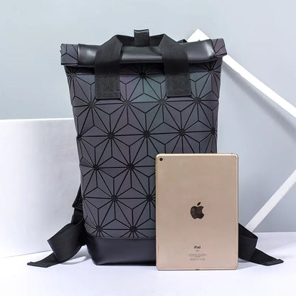 Diamond Pattern Multi-Use Backpack