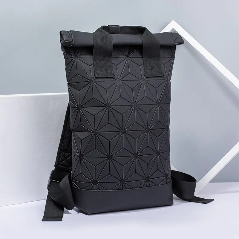 Diamond Pattern Multi-Use Backpack